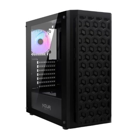 Case E-ATX NOUA Oryx con frontale in Mesh e pannello laterale in vetro temperato.