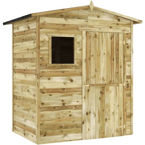 Caseta cabaña de jardín madera de pino impregnada FSC 1,5x2 m