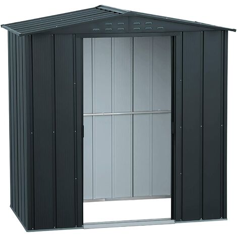 CASETA COBERTIZO METAL JARDIN TOP SHED 6X4 GRIS DURAMAX