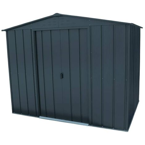 CASETA COBERTIZO METAL JARDIN TOP SHED 8X6 GRIS DURAMAX