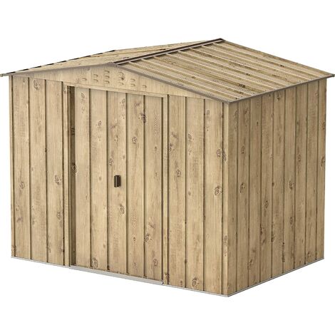 CASETA COBERTIZO METAL JARDIN TOP SHED 8X6 MARRON DURAMAX