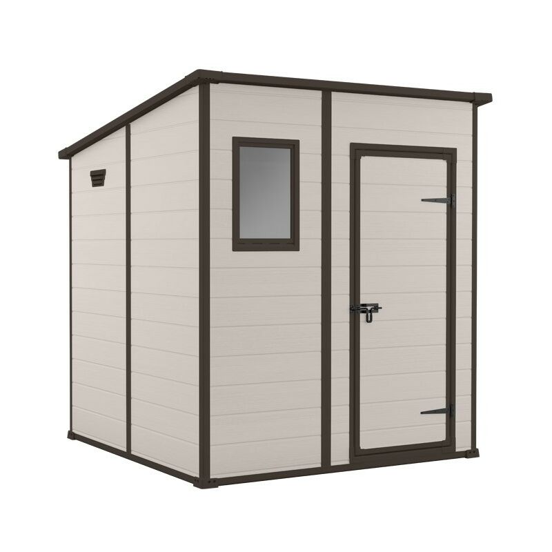 Caseta de jardín de resina Keter MANOR Pent 6x6 Beige