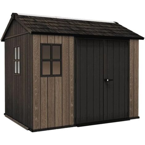 CASETA COBERTIZO RESINA JARDIN SIGNATURE APEX 975 KETER CON PUERTA LATERAL