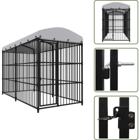 Caseta con techo - vidaXL Perrera de exterior con techo 300x150x210 cm - Perro exterior
