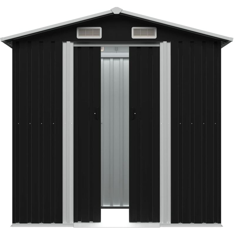 

Caseta de jardin de acero gris antracita 204x132x186 cm