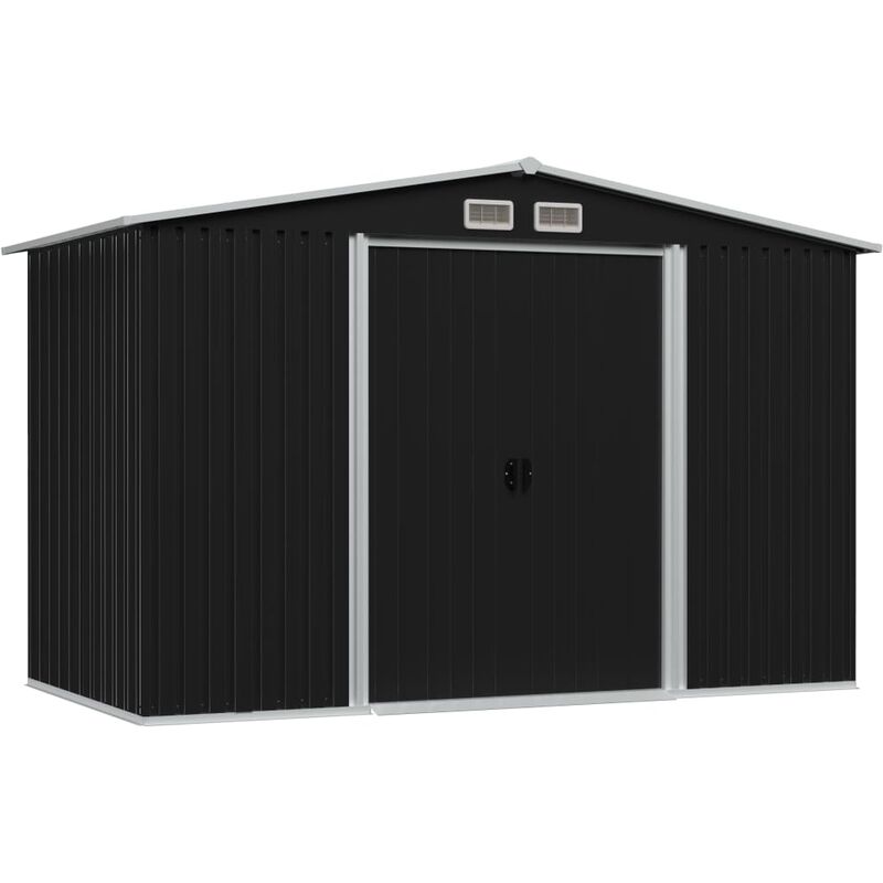 

BHD - Caseta de jardín de acero gris antracita 257x205x178 cm