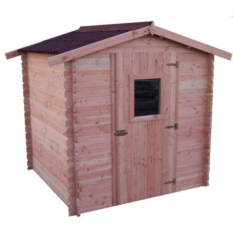 Caseta de jardín de madera 200x200 cm – Paredes de 28 mm – Con suelo y techo de chapa – DU2020.01N Foresta