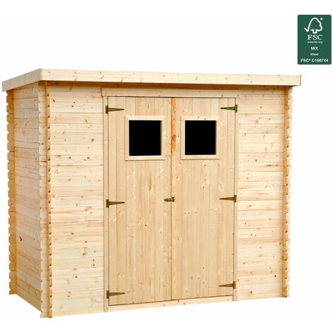 Caseta de jardin de madera natural
