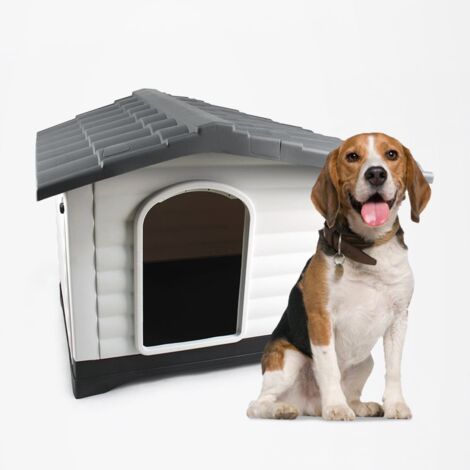 Caseta de jardín para perros medianos-grandes en plataforma de plástico Bijoux - 16.000000