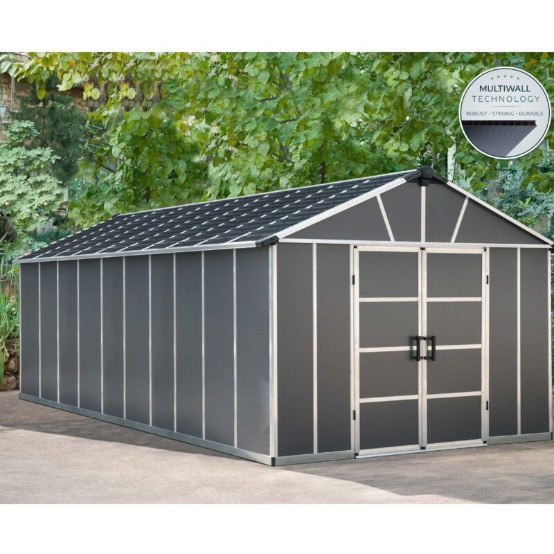 

Canopia by Palram Caseta De Jardín Yukon Multi Capa 643X332X252 Cm Gris
