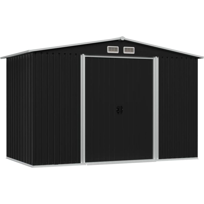

Caseta de jardín de acero gris antracita 257x205x178 cm - Antracita