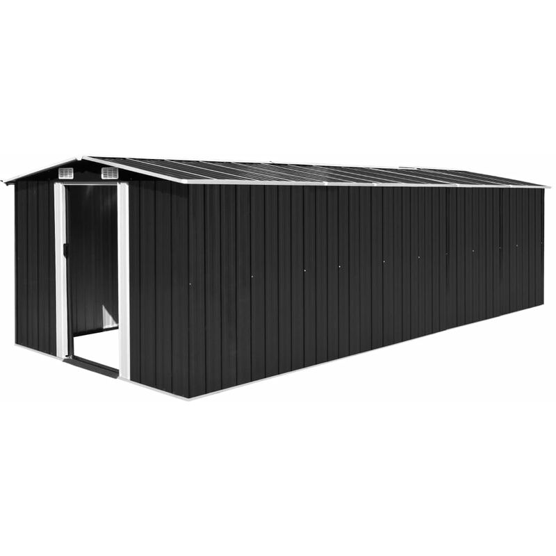 

Happyshopping - Caseta de jardin de metal antracita 257x580x181 cm