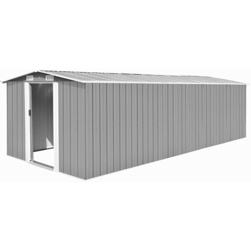 

Happyshopping - Caseta de jardin de metal gris 257x580x181 cm