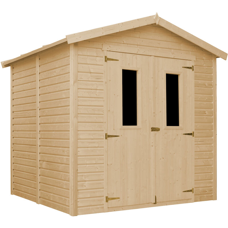 

Caseta de madera para jardín TIMBELA M351C 233 x 222 cm - 4,2 m², ventanas rectangulares