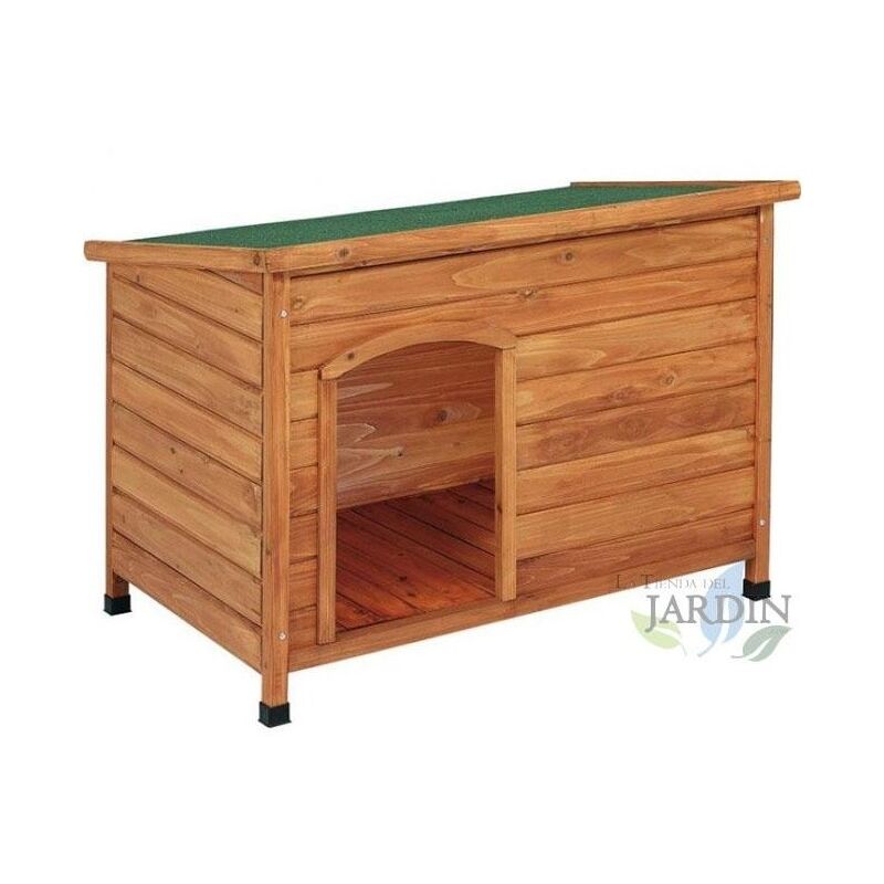 

Caseta de madera para perros, modelo M: 104 x 70 x 66 cm. Techo plano