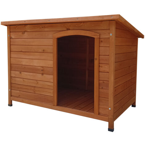 Caseta de Perro Mediano Gardiun Malik 70x104x66 cm con Tejado a 1 Agua y Cubierta Asfáltica