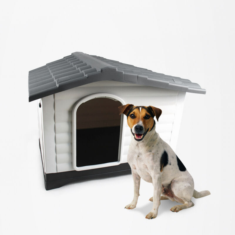 

Caseta de jardín para perros pequeños de plástico con plataforma Lola