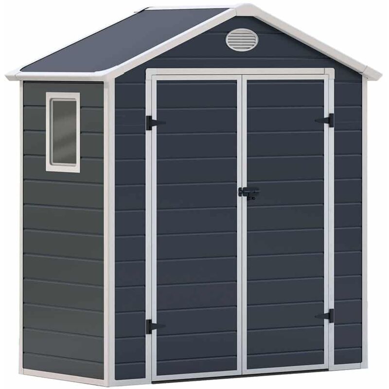 

Caseta de Resina Gardiun Arabela - 1,92 m² Extrior 102x188x225 cm Antracita/Blanco - KSP38120