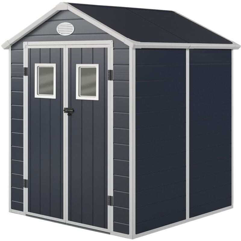 

Caseta de Resina de Jardín Gardiun Zoe A 3,64 m² 190x192x226 cm con Suelo Gris Antracita