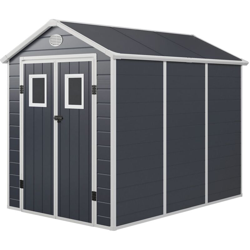 

Caseta de Resina de Jardín Gardiun Zoe B 5,32 m² 190x280x226 cm con Suelo Gris Antracita