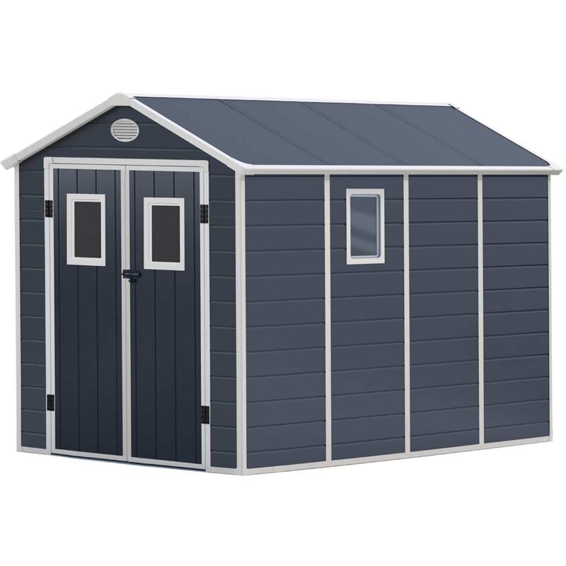 

Caseta de Resina de Jardín Gardiun Zoe C 6,99 m² 190x368x226 cm con Suelo Gris Antracita