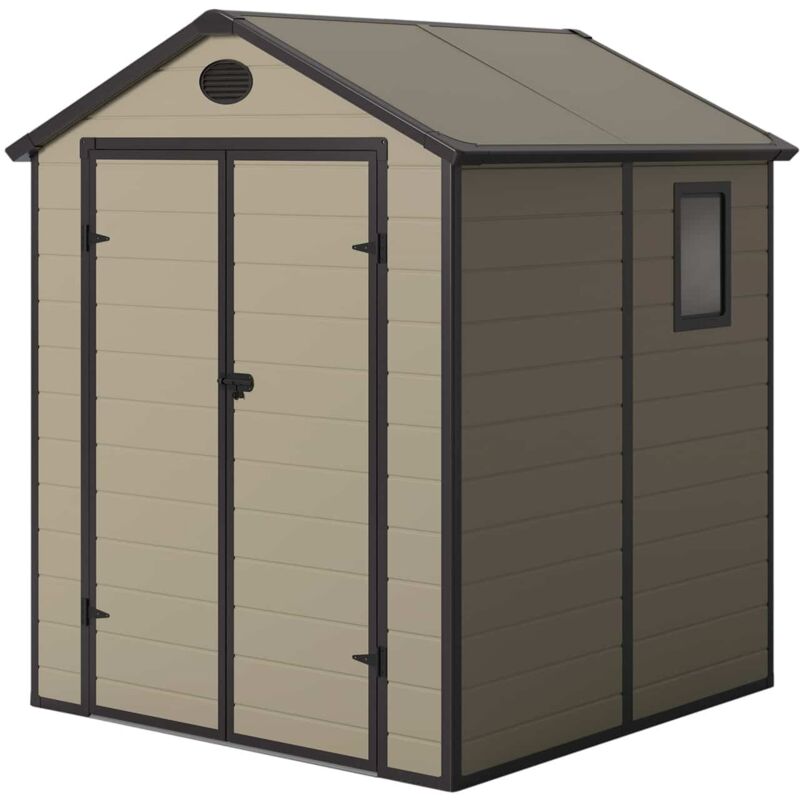 

Caseta de Resina Gardiun Isabella Crudo/Marrón 3,57 m² Ext. 190x188x225 cm - KSP38180