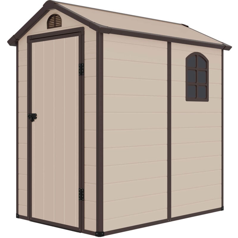 

Caseta de Resina Gardiun Marsala Crudo/Marrón 2,47 m² Ext. 190x132x203 cm - KSP38160