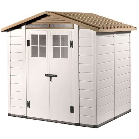 Caseta de Resina Tuscany Evo 200 Blanco/Beige 220x181x216 cm - KSP38230 - GARDIUN