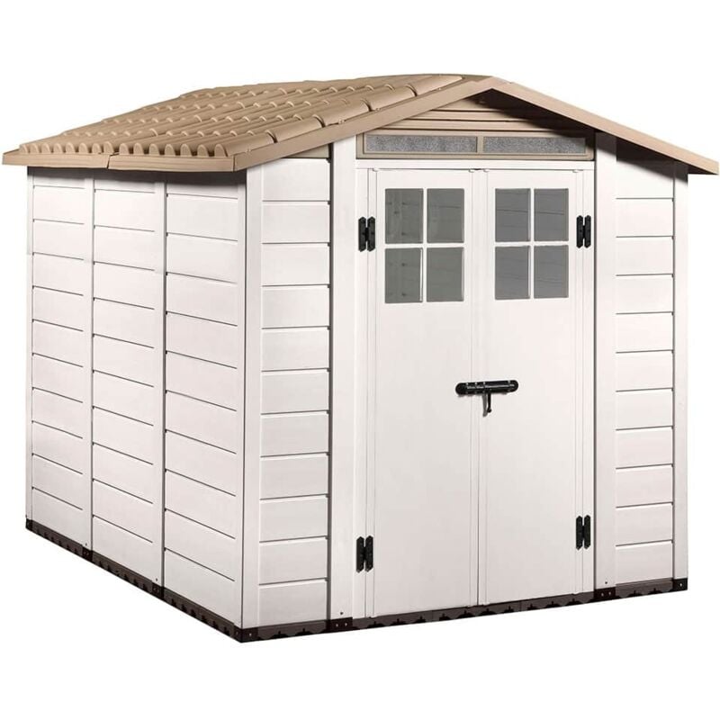 

Caseta de Resina Gardiun Tuscany Evo 240 6 m² 262x230x220 cm Blanco/Beige - KSP38240