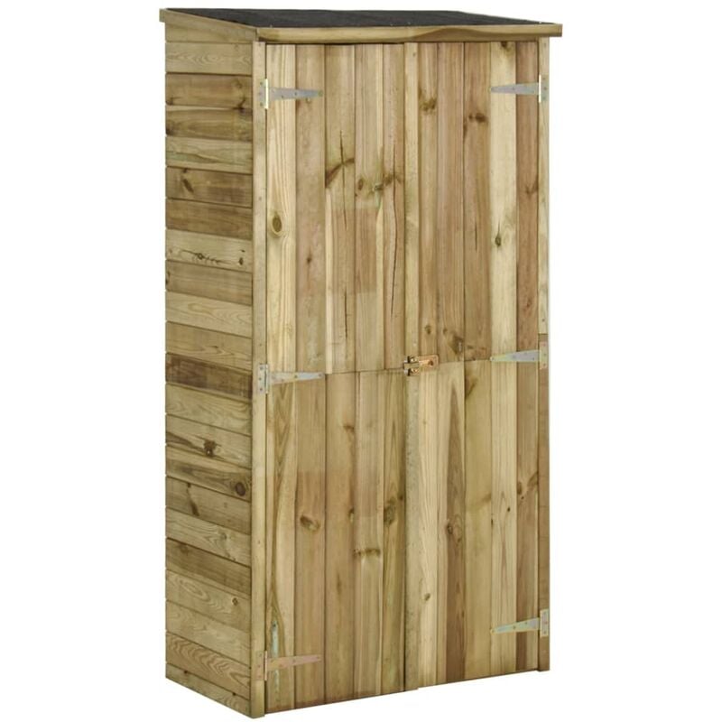 

Caseta herramientas de jardín madera de pino 85x48x177 cm - Marrón - Vidaxl