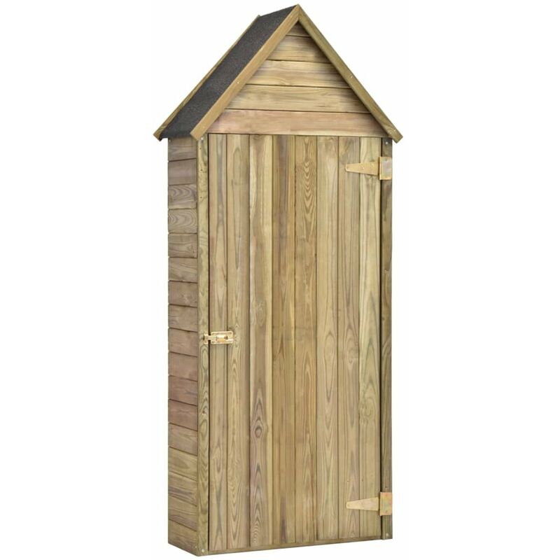

Caseta herramientas jardin con puerta madera pino 77x28x178cm