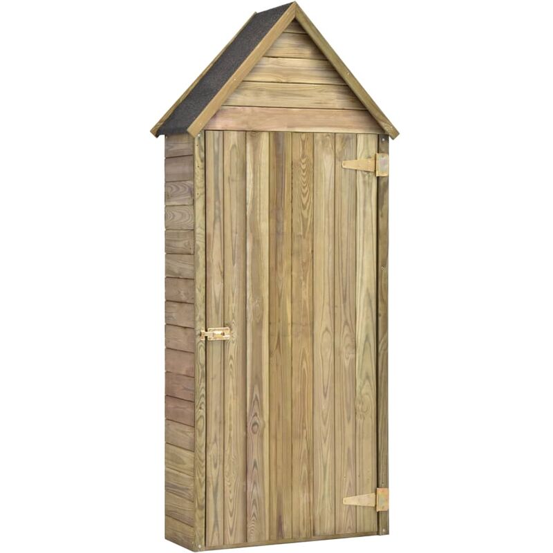 

Caseta herramientas jardín con puerta madera pino 77x28x178cm
