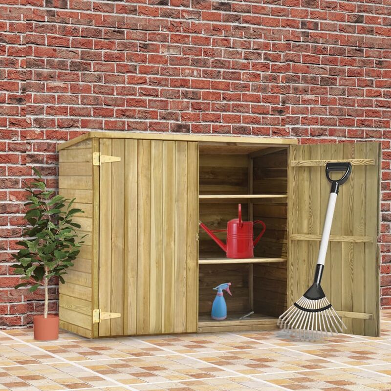 

BHD - Caseta herramientas jardín madera pino impregnada 135x60x123 cm