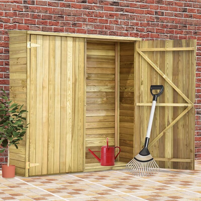 

BHD - Caseta herramientas jardín madera pino impregnada 163x50x171 cm