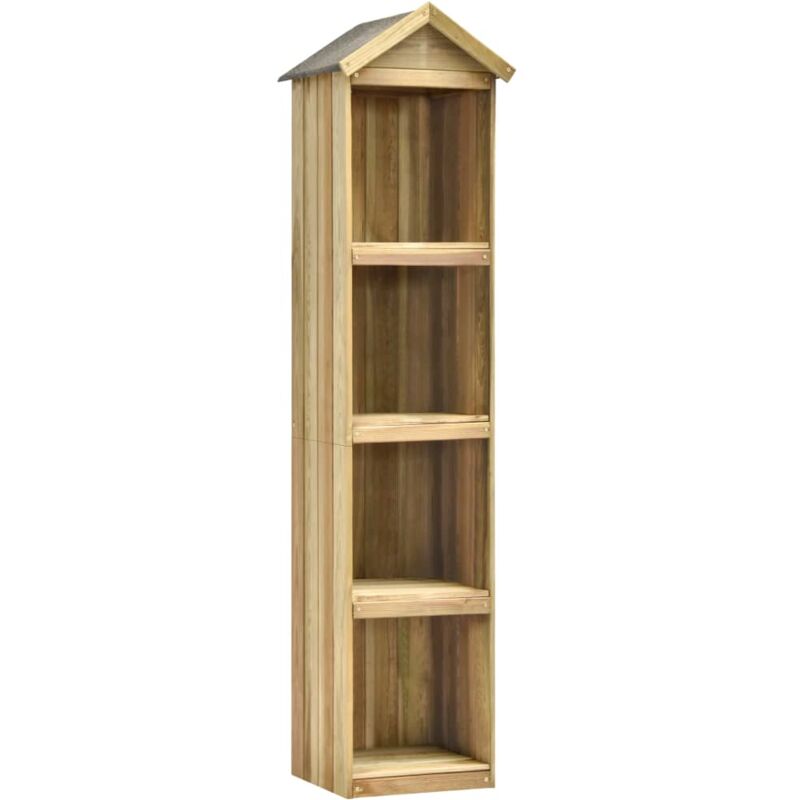 

Caseta herramientas jardín madera pino impregnada 36x36x163 cm - Marrón - Vidaxl
