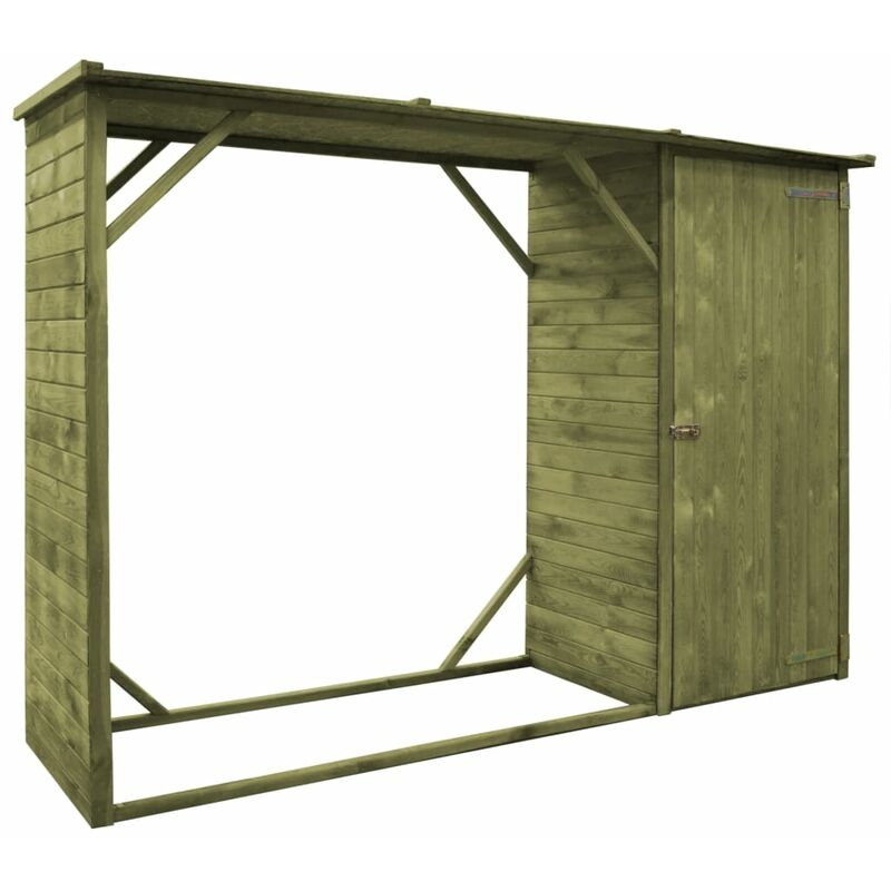 

BHD - Caseta leña y herramientas jardín madera pino 253x80x170 cm