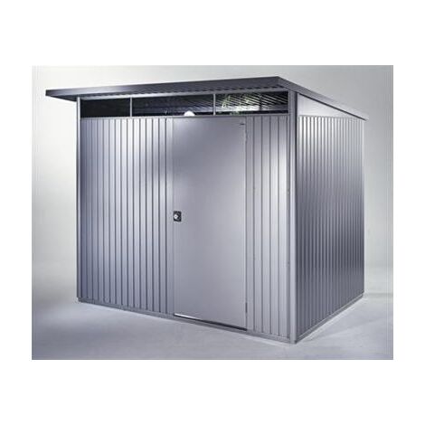 CASETA METALICA BIOHORT JARDIN AVANTGARDE ECO A1 COLOR GRIS CUARZO DOBLE PUERTA