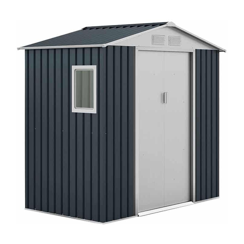 

Caseta Metálica Gardiun Darwen 2,71 m² Exterior 127x213x205 cm Acero Galvanizado Gris Antracita - KIS12131