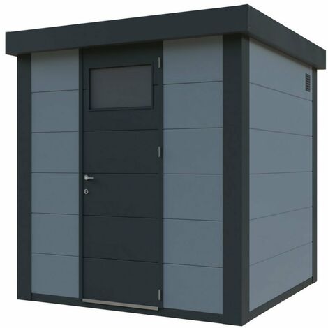 Caseta Metalica Jardin Novo Habitat Nh2 Gris Claro