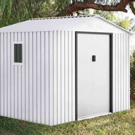 CASETA METALICA MALLORCA BLANCA HIGH DOOR 2.78X2.11X1.94 M NORTENE