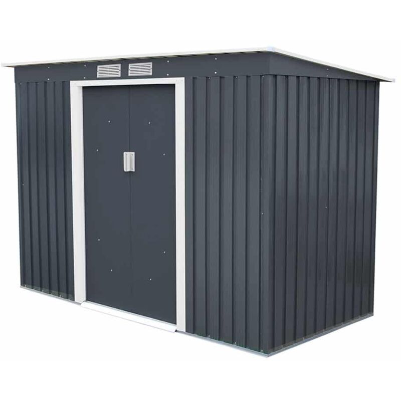 

Caseta Metálica Gardiun Reading 3,16 m² Exterior 121x261x176 cm Acero Galvanizado Gris Antracita - KIS12994