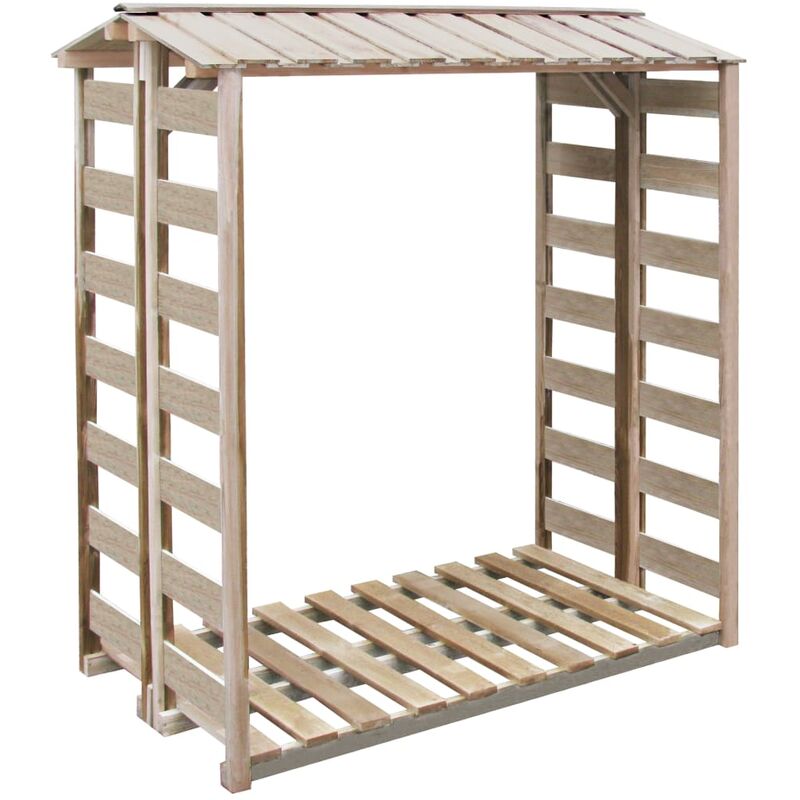 

Caseta para leña 150x100x176 cm madera de pino impregnada - Marrón