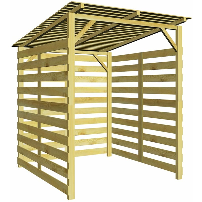 

Caseta para lena de madera de pino impregnada