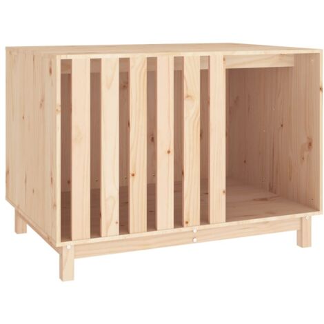 Caseta para perros 100 x 70 x 72 cm madera maciza de pino marrón 020043434