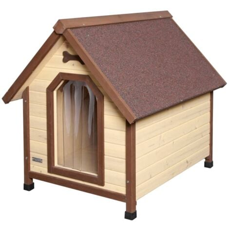 Caseta para perros 4 estaciones 100x83x94 cm marrón 81349 Kerbl - Beige
