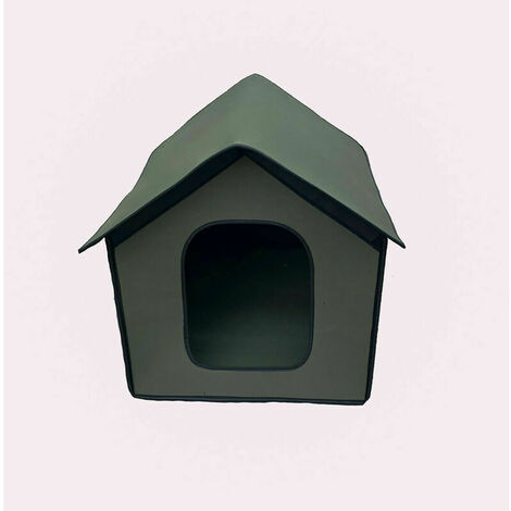 ONTWAY Caseta para perros al aire libre Casa impermeable para gatos Cabaña para gatos al aire libre Invierno para mascotas Refugio plegable ecológico para gatos/conejos/perros pequeños (verde)