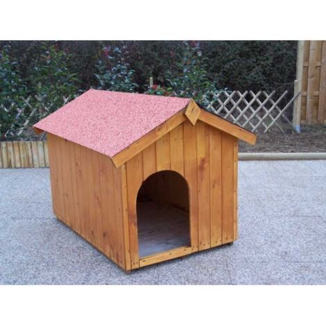 Caseta para perros de bosque de madera con suelo - 0,70x1,06 m