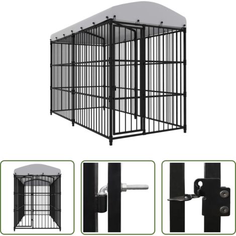 Caseta para perros exterior - Perrera de exterior con techo 300x150x210 cm