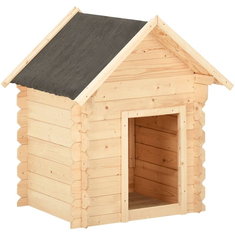 

Caseta para perros madera maciza de pino 150x80x100 cm 14 mm