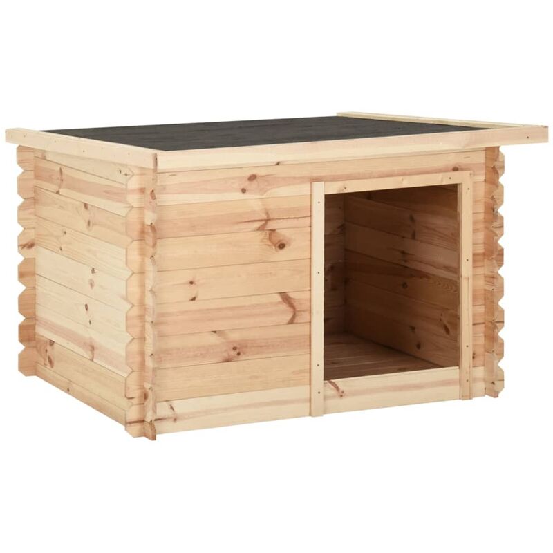 

Caseta para perros madera macizo de pino 80x80x100 cm 14 mm